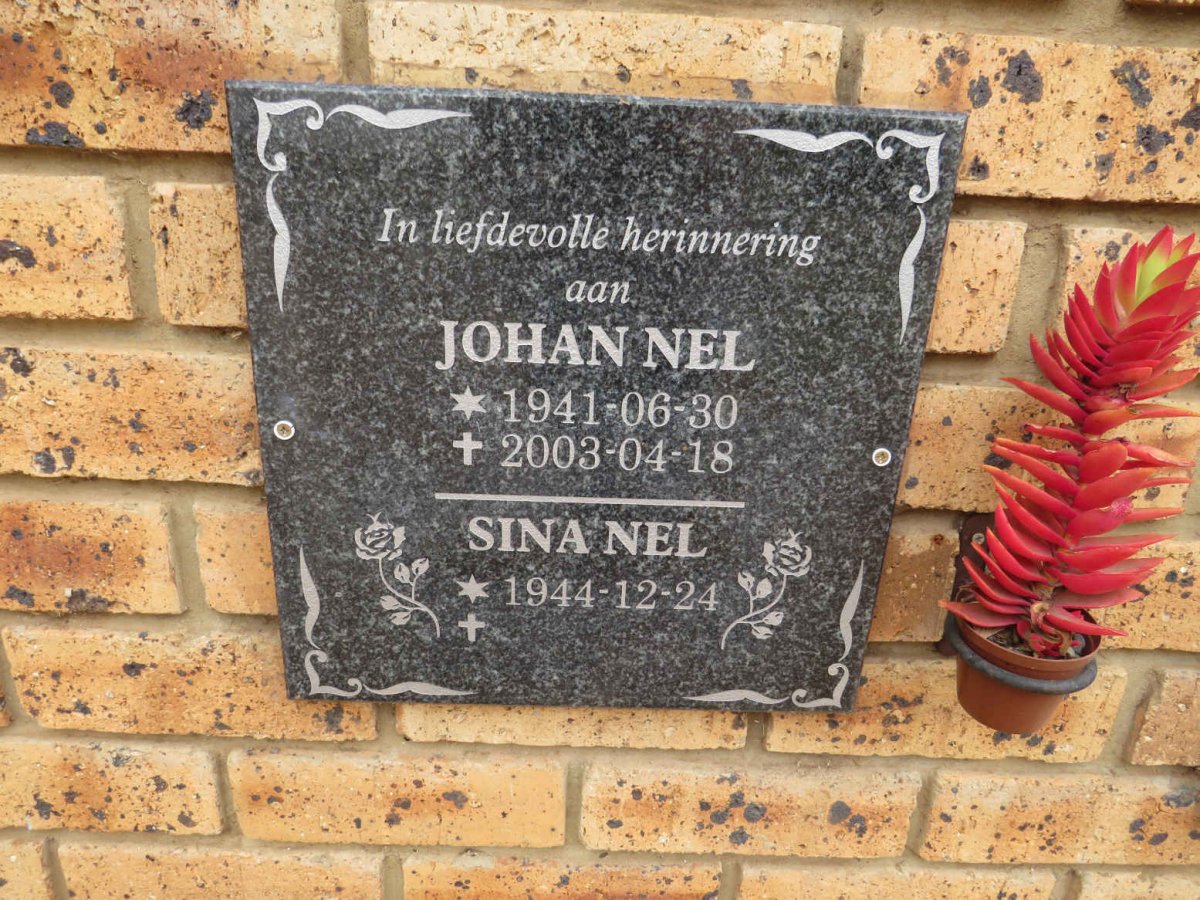 NEL Johan 1941-2003 & Sina 1944-