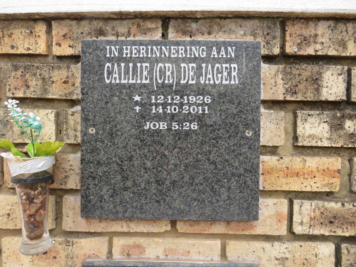 JAGER C.R., de 1926-2011