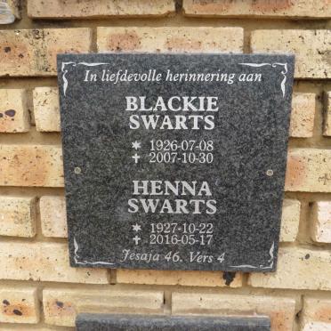 SWARTS Blackie 1926-2007 & Henna 1927-2016