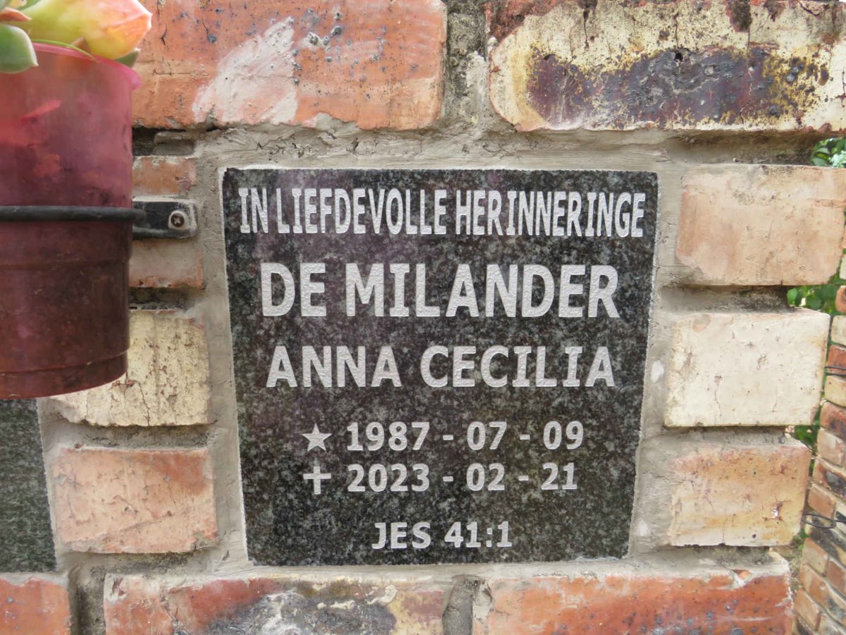MILANDER Anna Cecilia, de 1987-2023