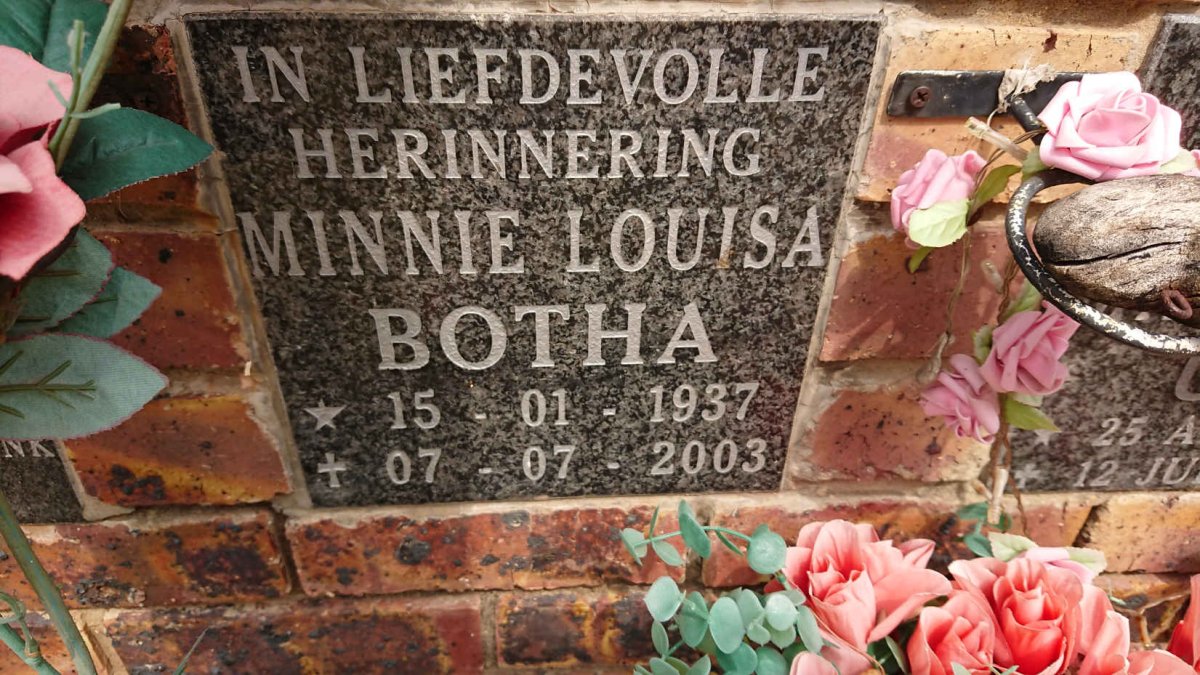 BOTHA Minnie Louisa 1937-2003