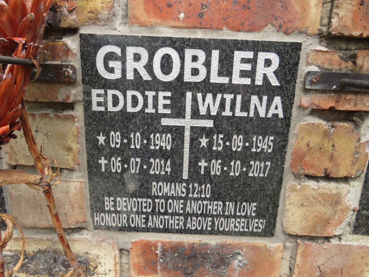 GROBLER Eddie 1940-2014 & Wilna 1945-2017