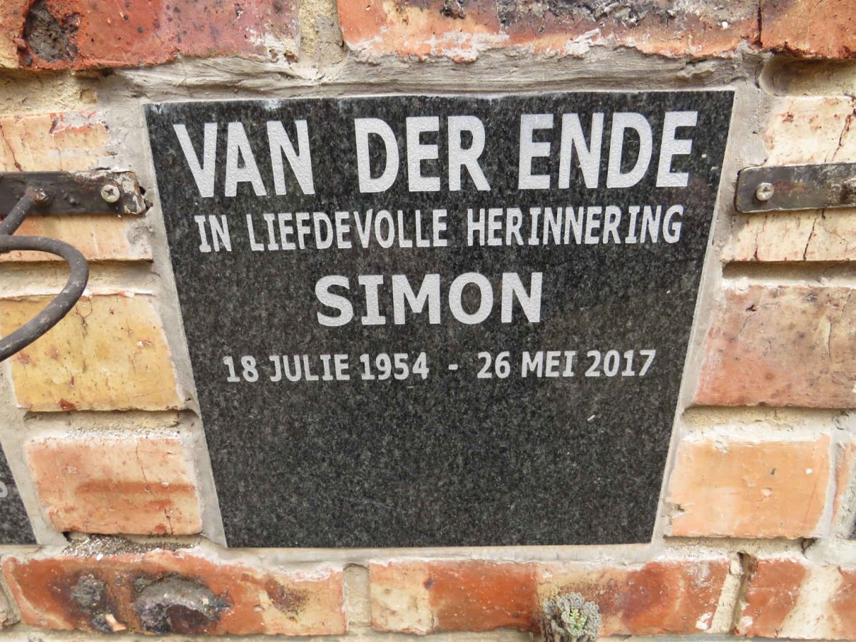 ENDE Simon, van der 1954-2017