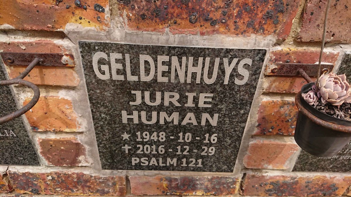 GELDENHUYS Jurie Human 1948-2016