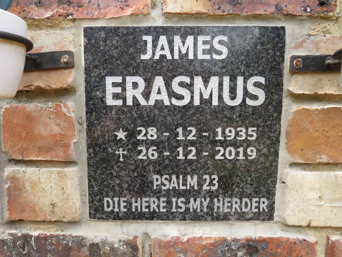 ERASMUS James 1935-2019