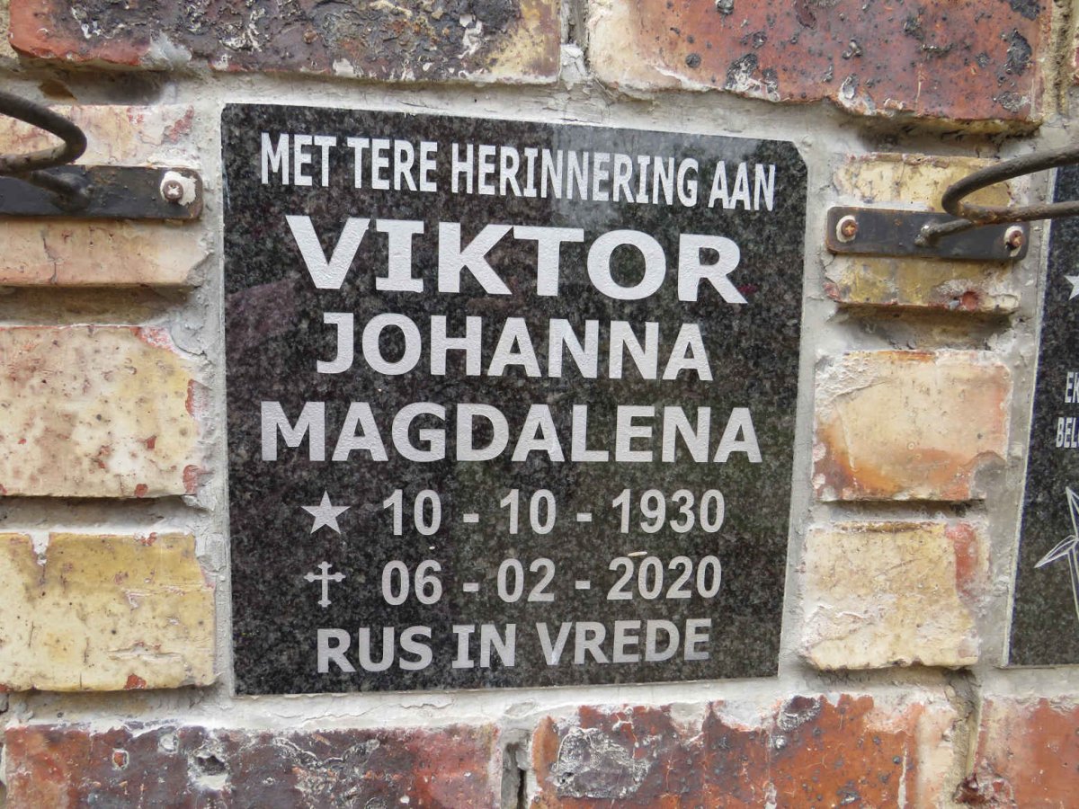 VIKTOR Johanna Magdalena 1930-2020