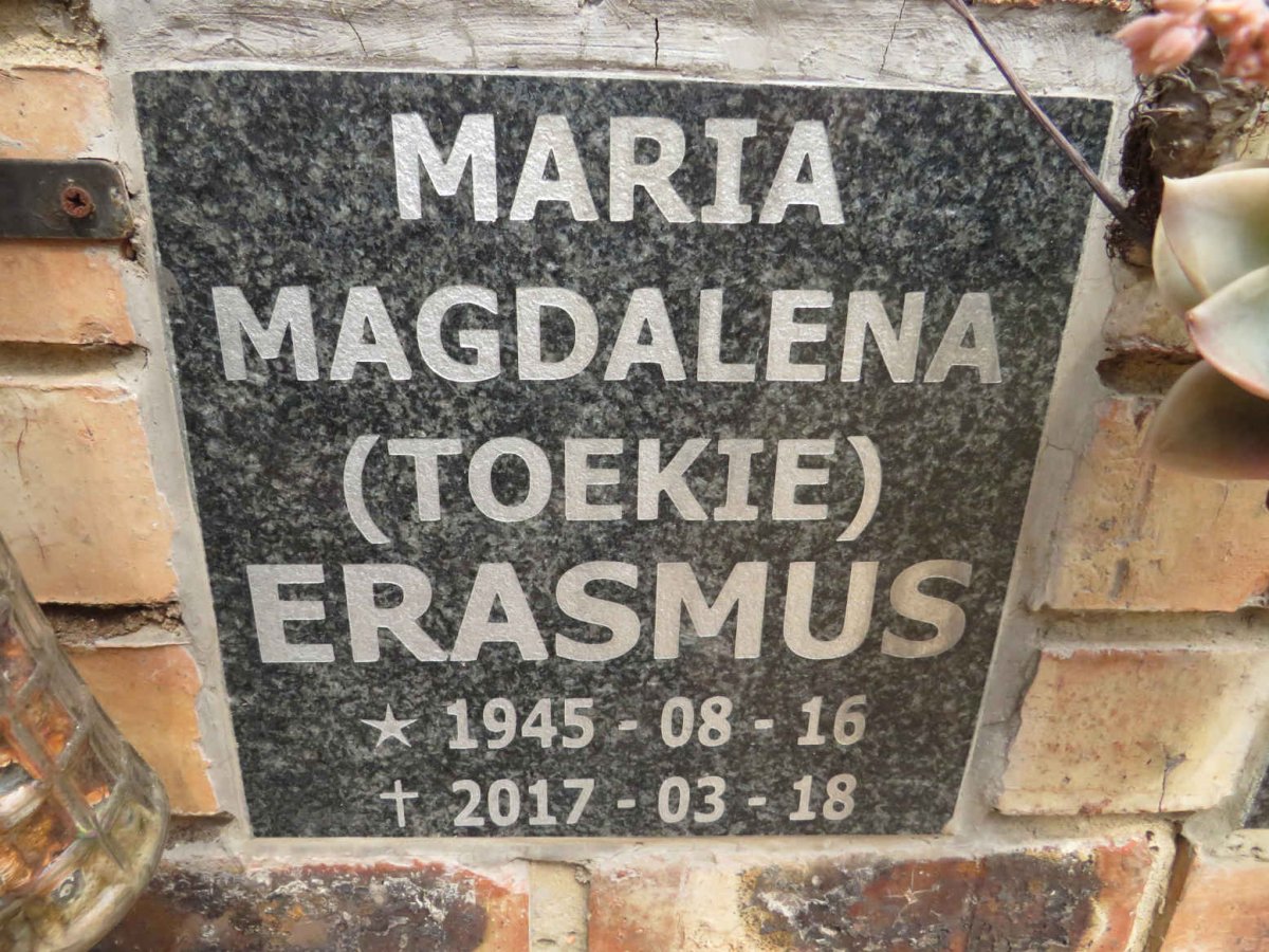 ERASMUS Maria Magdalena 1945-2017