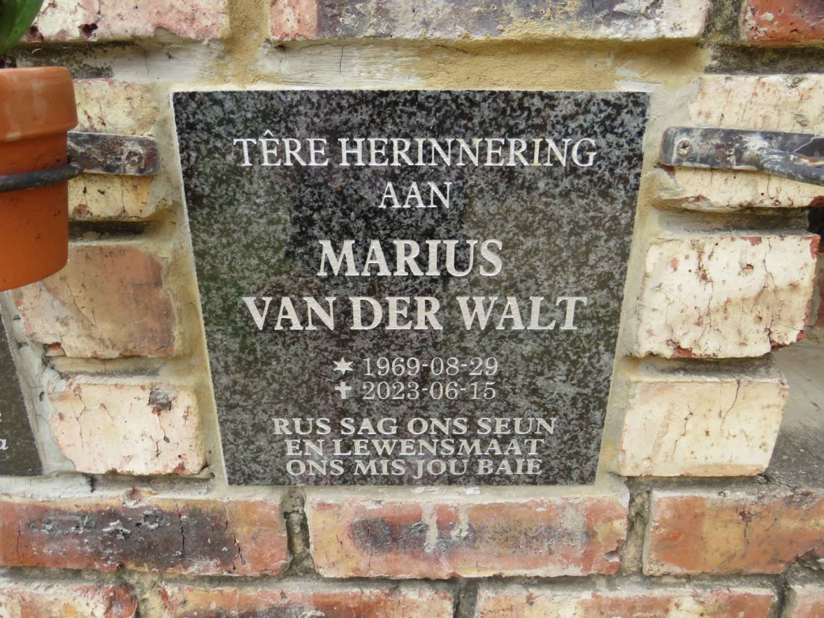 WALT Marius, van der 1969-2023