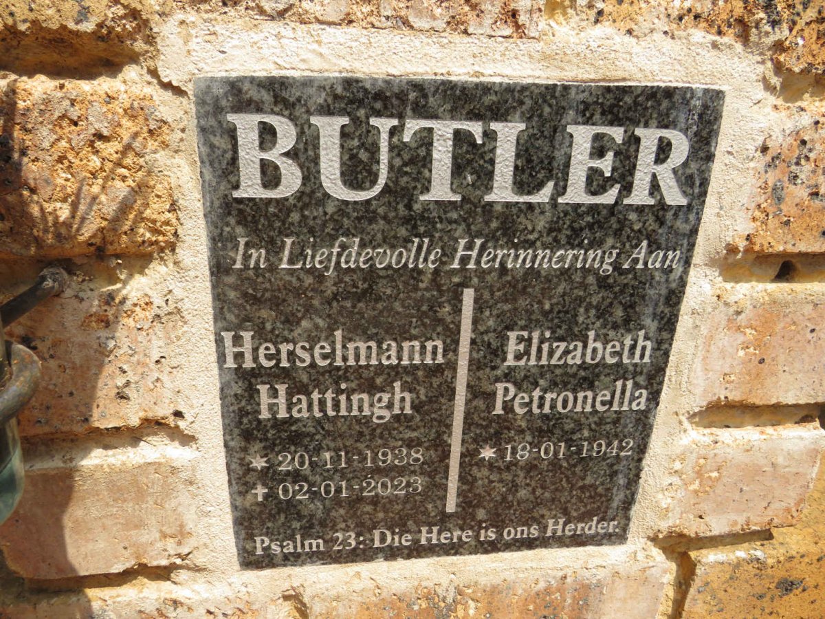 BOSMAN Herselmann Hattingh 1938-2023 & Elizabeth Petronella 1942-