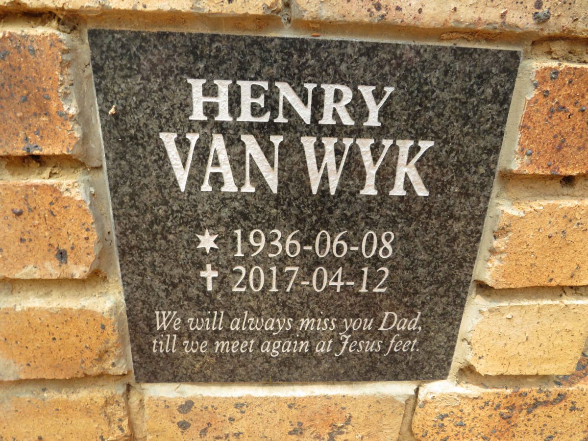 WYK Henry, van 1936-2017