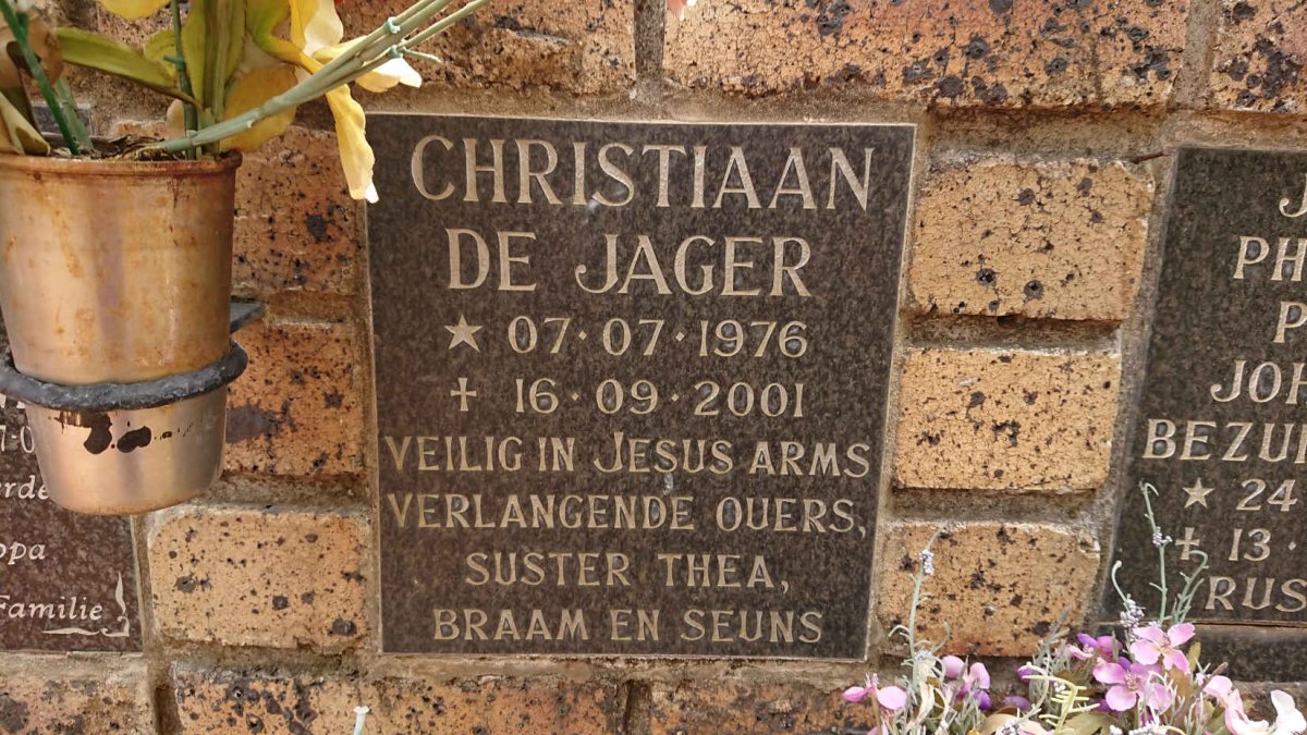 JAGER Christiaan, de 1976-2001