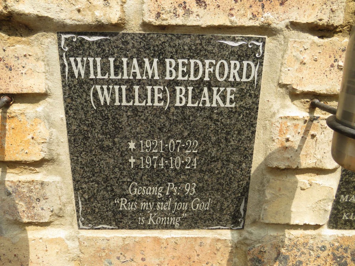 BLAKE William Bedford 1921-1974