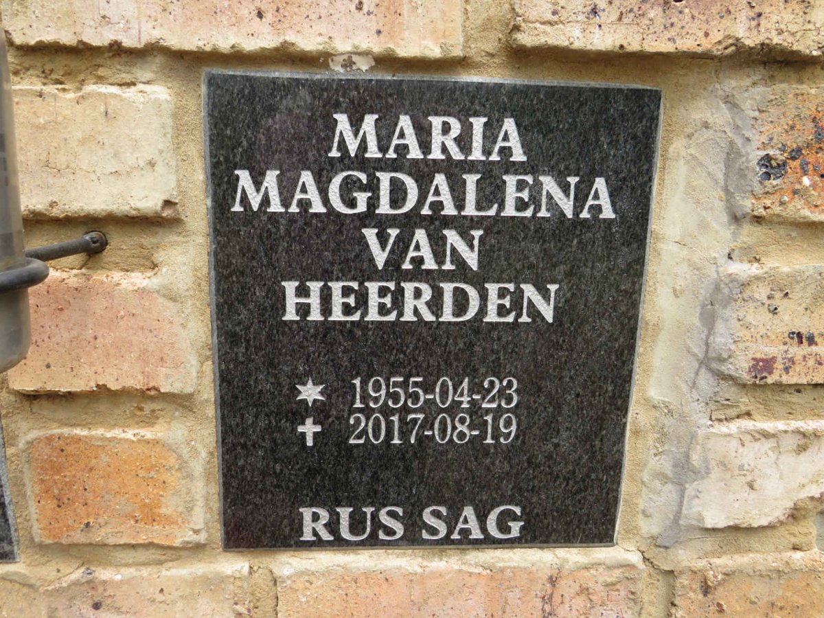 HEERDEN Maria Magdalena, van 1955-2017