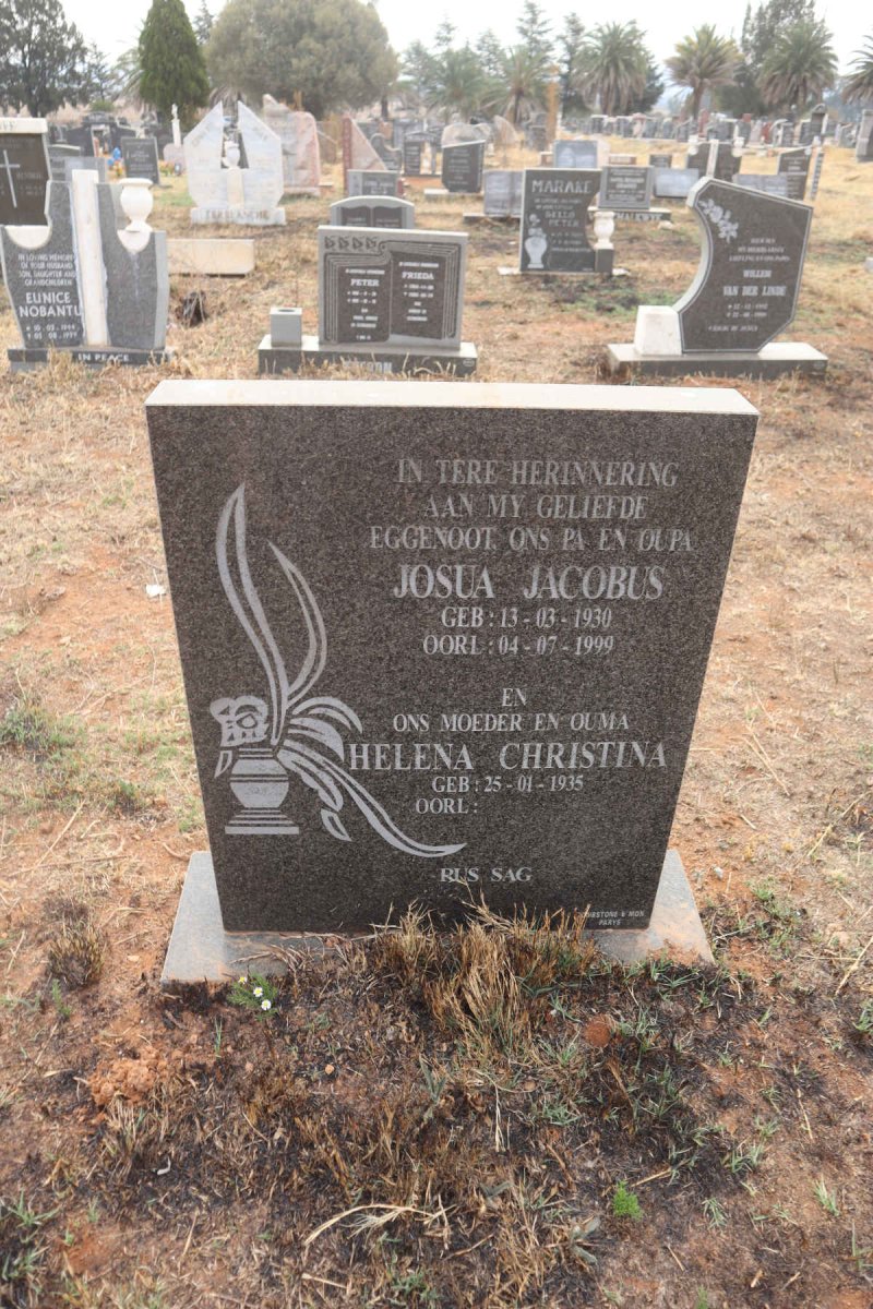 ? Josua Jacobus 1930-1999 & Helena Christina 1935-