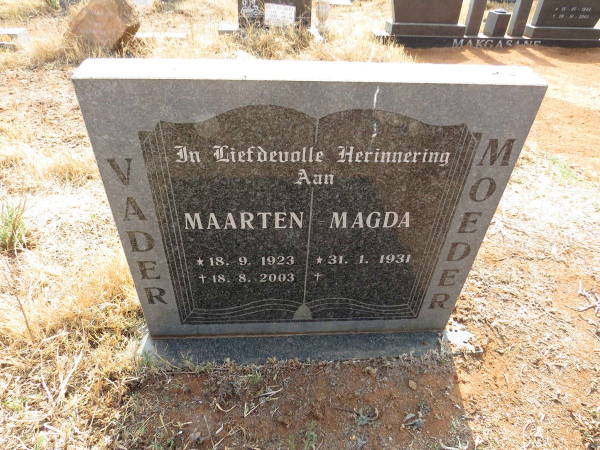 ? Maarten 1923-2003 & Magda 1931-