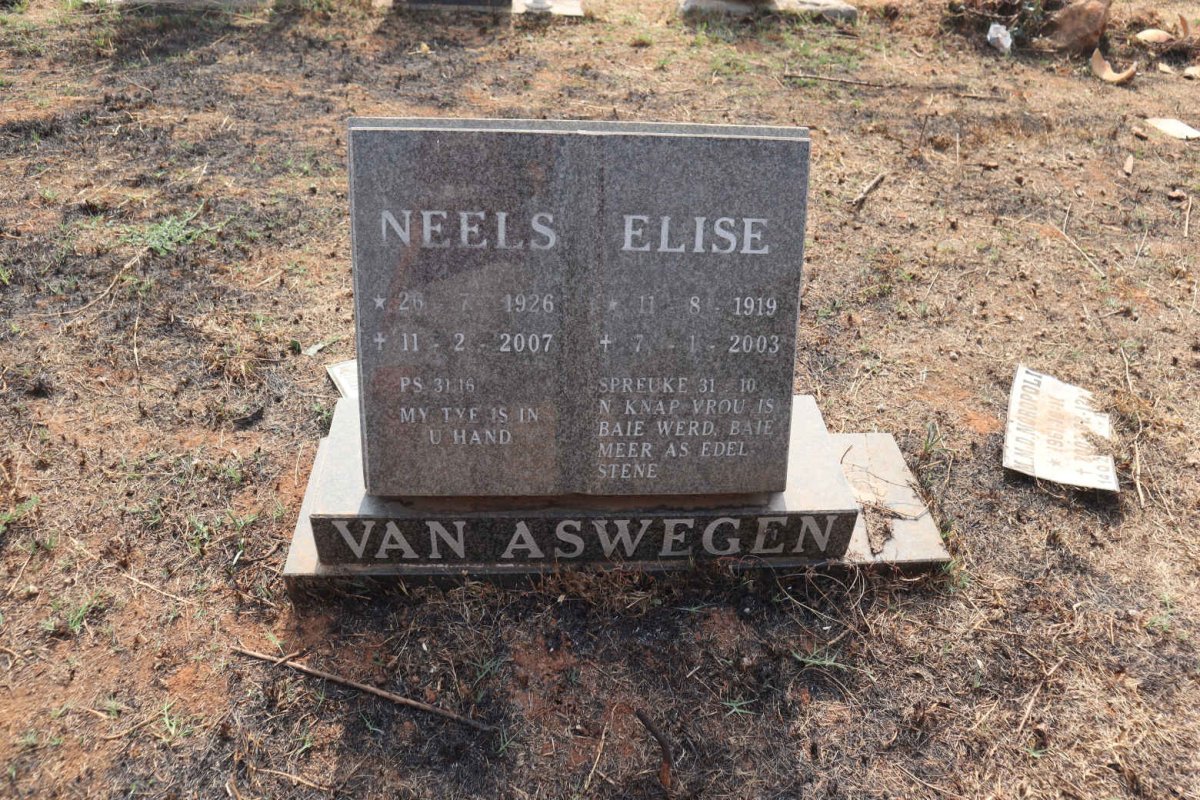 ASWEGEN Neels, van 1926-2007 & Elise 1919-2003