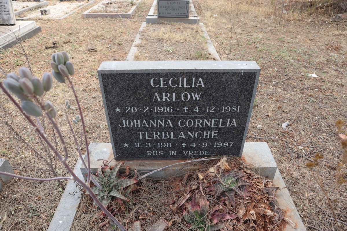 ARLOW Cecilia 1916-1981 :: TERBLANCHE Johanna Cornelia 1911-1997