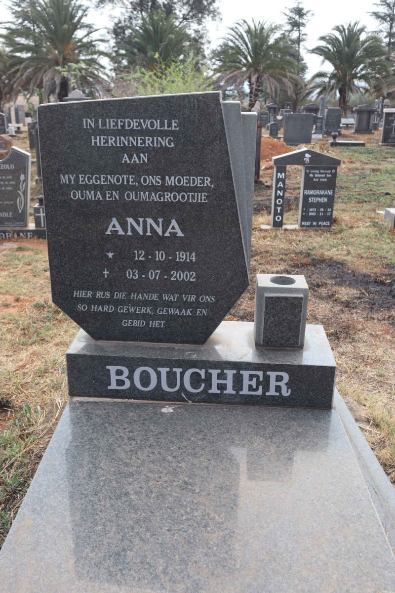 BOUCHER Anna 1914-2002