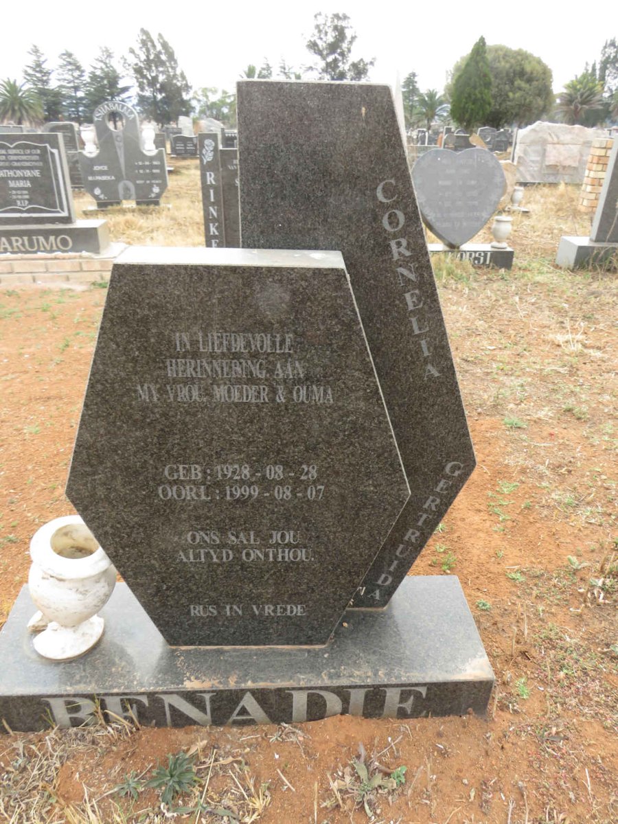 BENADIE Cornelia Gertruida 1928-1999