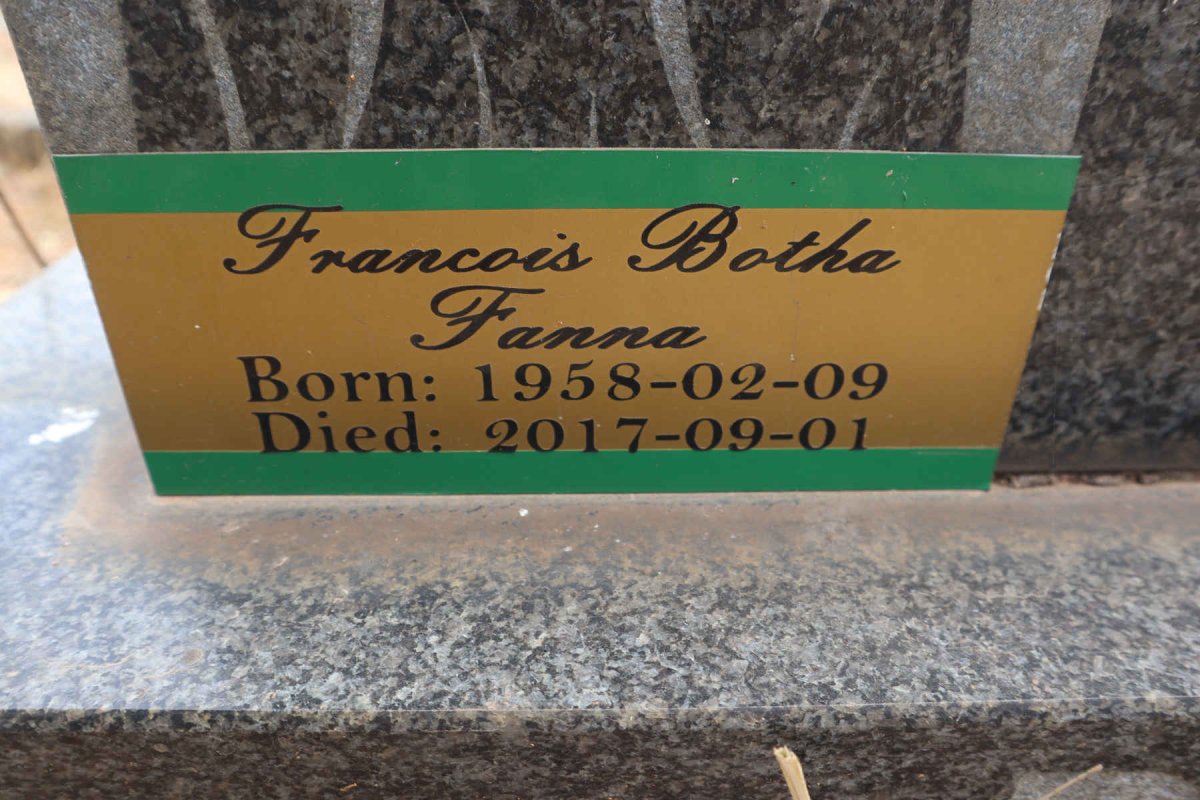 BOTHA Francois 1958-2017