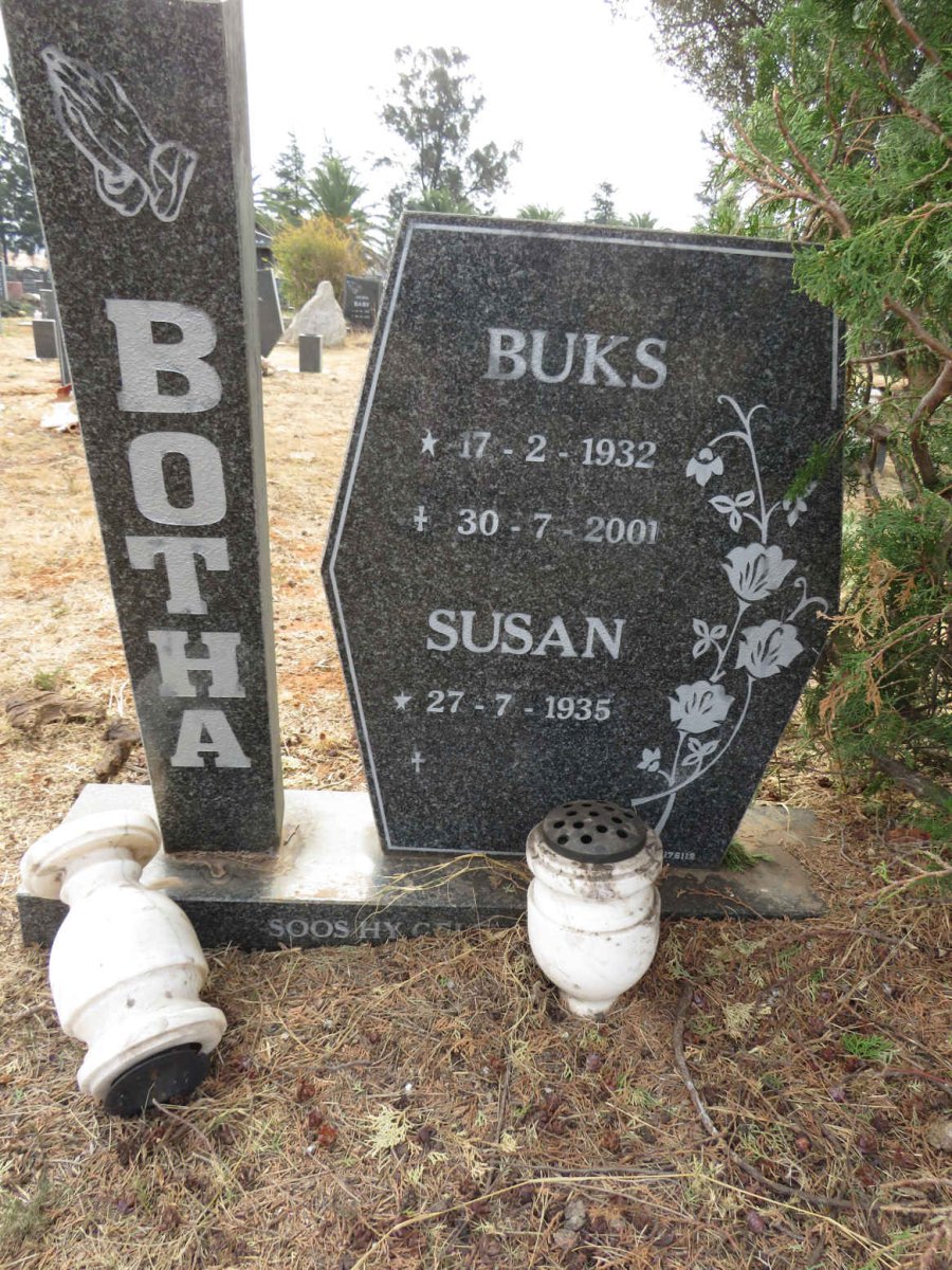 BOTHA Buks 1932-2001 & Susan 1935-
