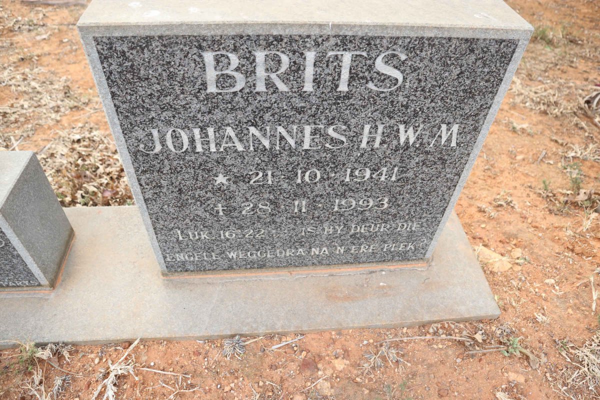 BRITS Johannes H.W.M. 1941-1993