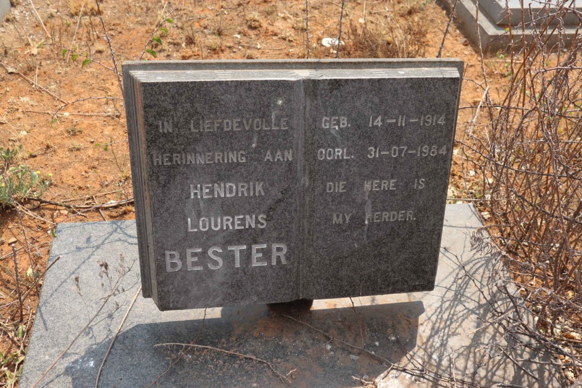 BESTER Hendrik Lourens 1914-1984