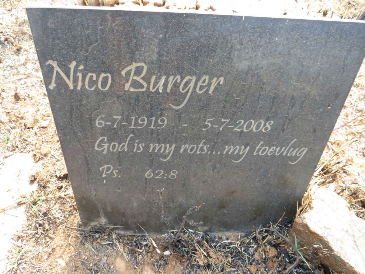 BURGER Nico 1919-2008