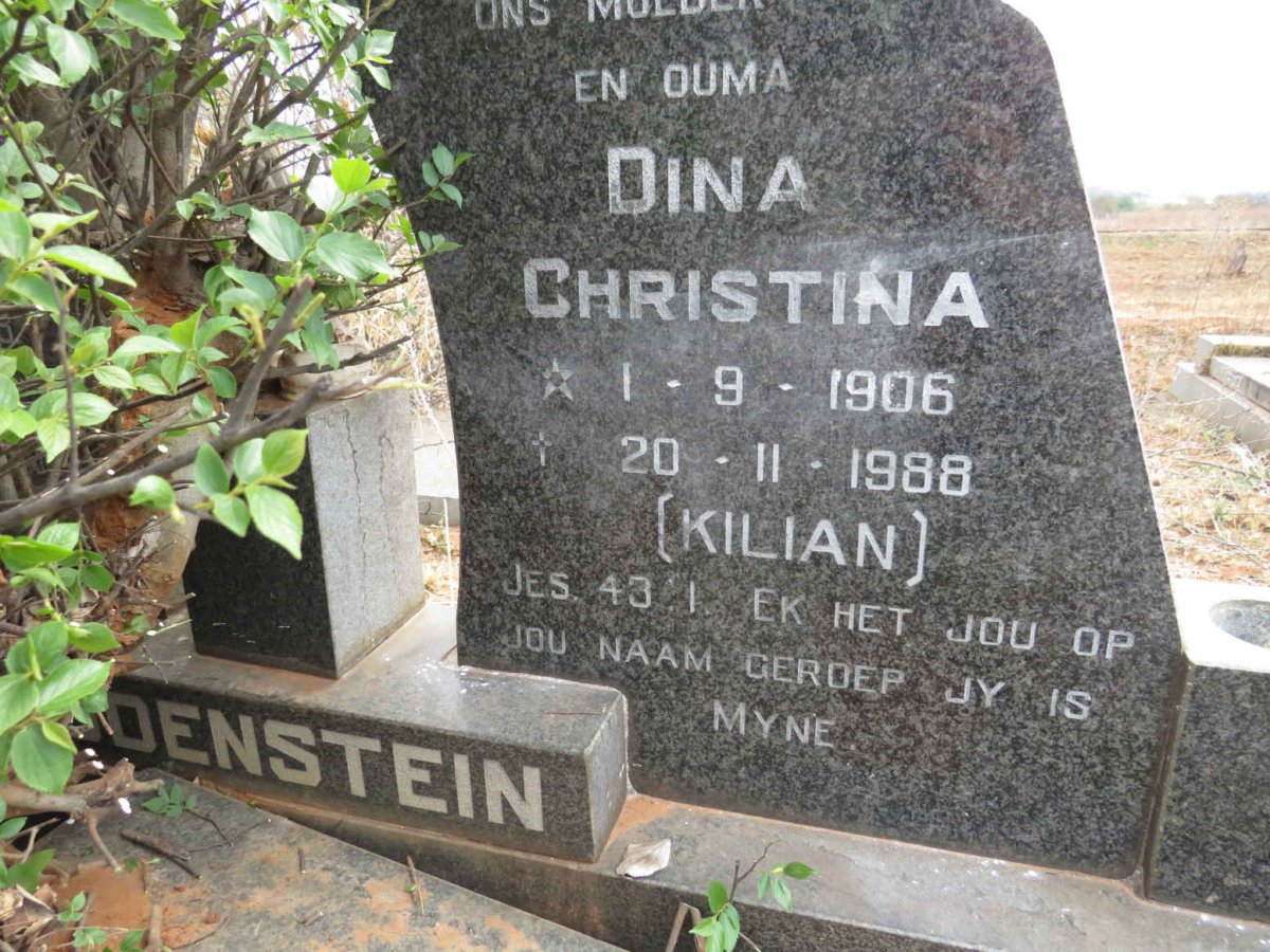 BODENSTEIN Albertus Abraham 1903-1985 & Dina Christina KILIAN 1906-1988 _2