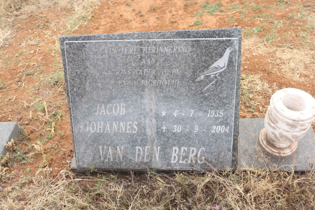 BERG Jacob Johannes, van den 1935-2004