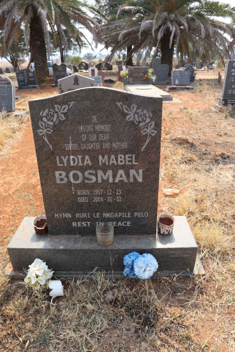 BOSMAN Lydia Mabel 1957-2004