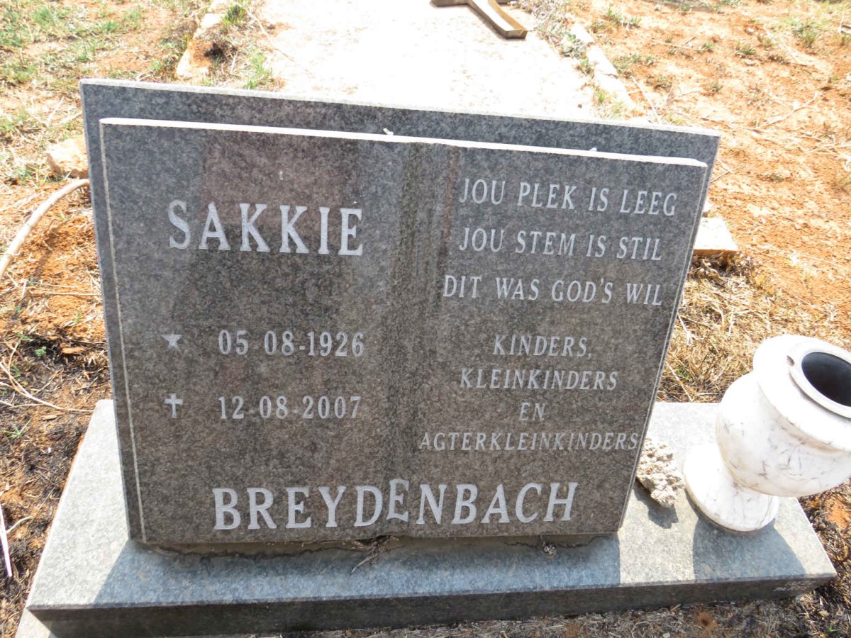 BREYDENBACH Sakkie 1926-2007