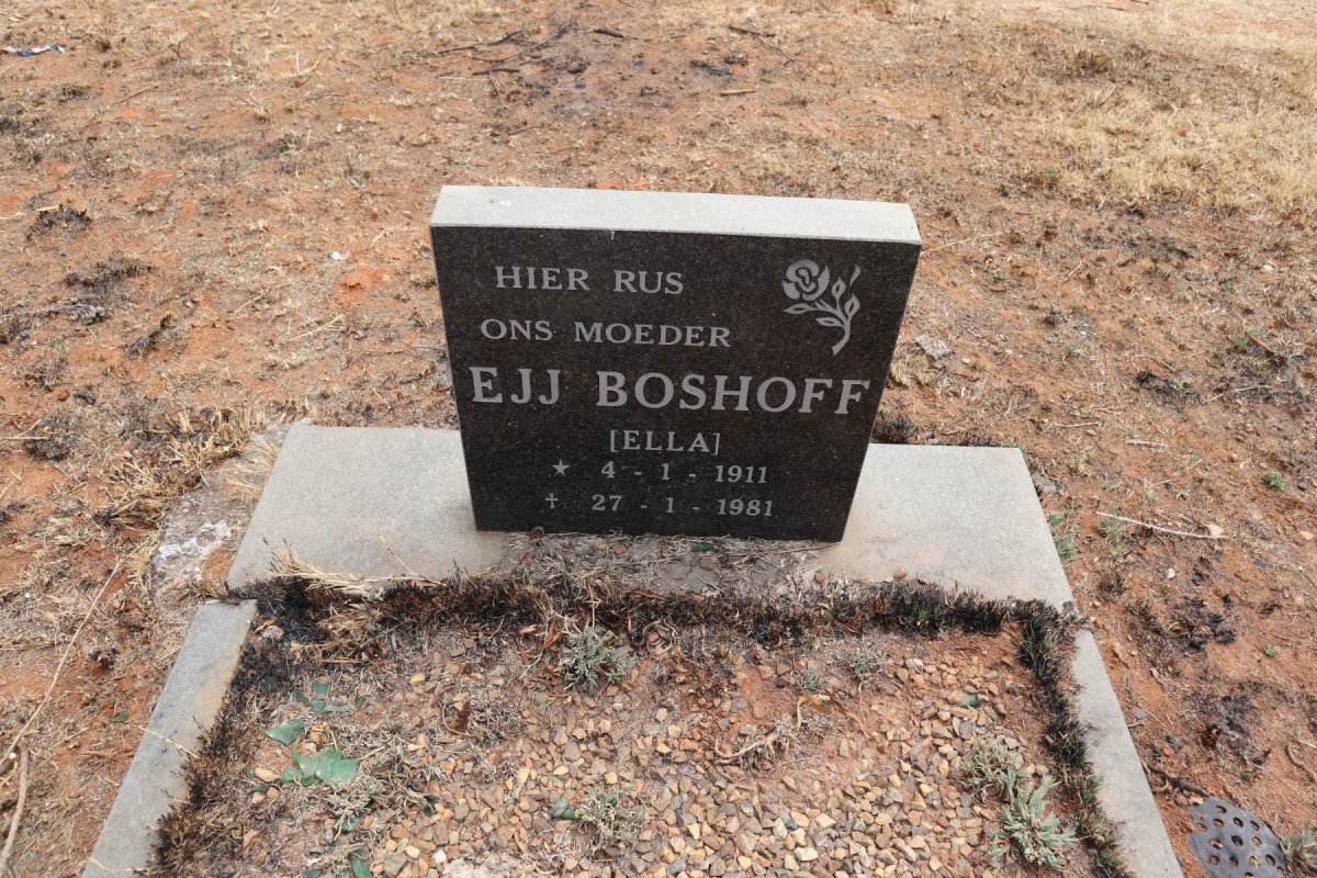BOSHOFF E.J.J. 1911-1981