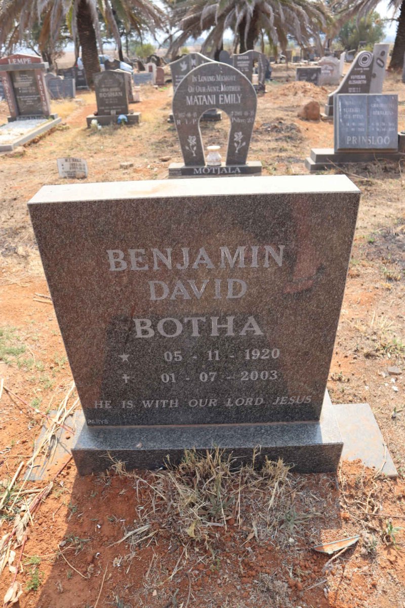 BOTHA Benjamin David 1920-2003