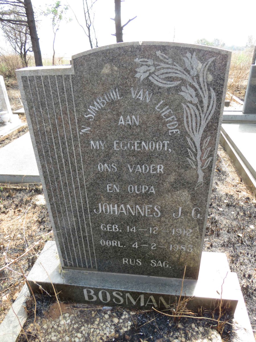 BOSMAN Johannes J.G. 1912-1983