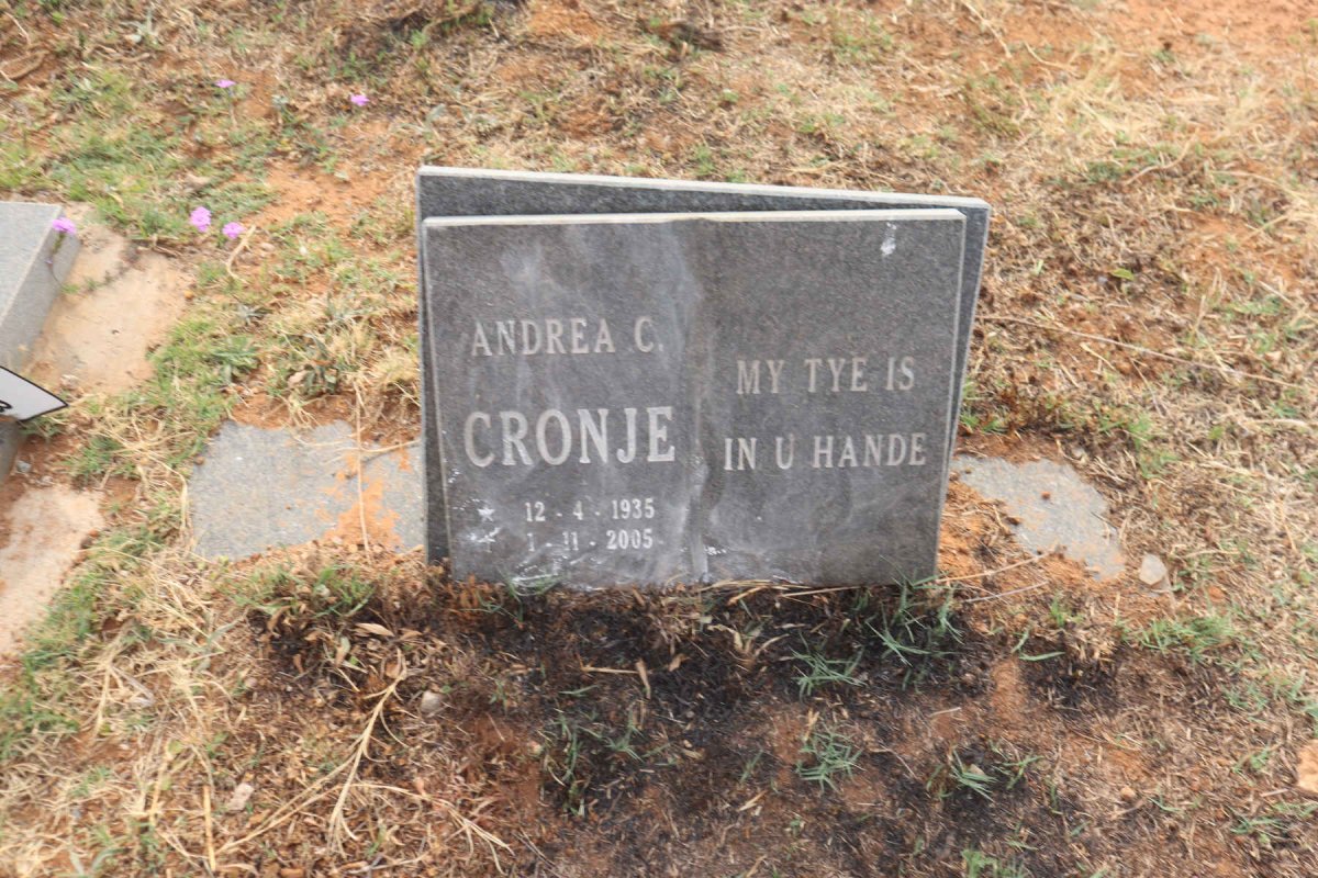 CRONJE Andrea C. 1935-2005