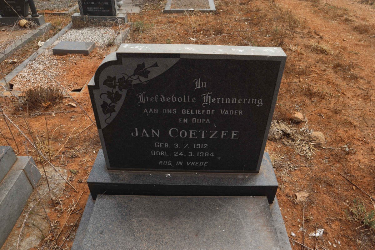 COETZEE Jan 1912-1984