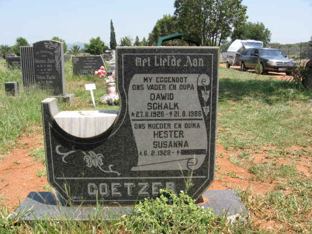 COETZER Dawid Schalk 1926-1986 &amp; Hester Susanna 1928-
