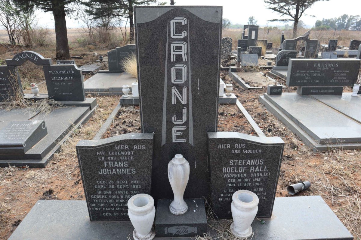 CRONJE Frans Johannes 1911-1955 & Stefanus Roelof RALL 1912-1983
