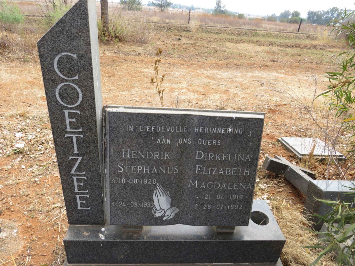 COETZEE Hendrik Stephanus 1920-1993 & Dirkelina Elizabeth Magdalena 1919-1992