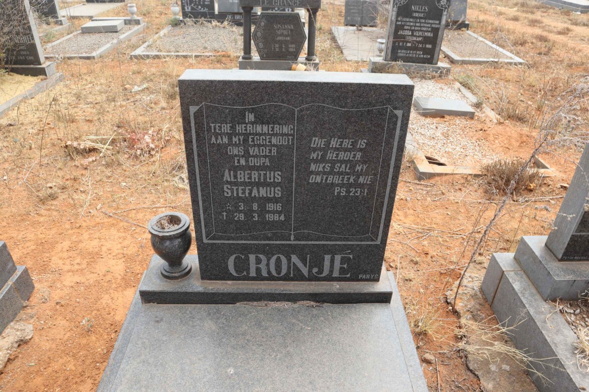 CRONJE Albertus Stefanus 1916-1984