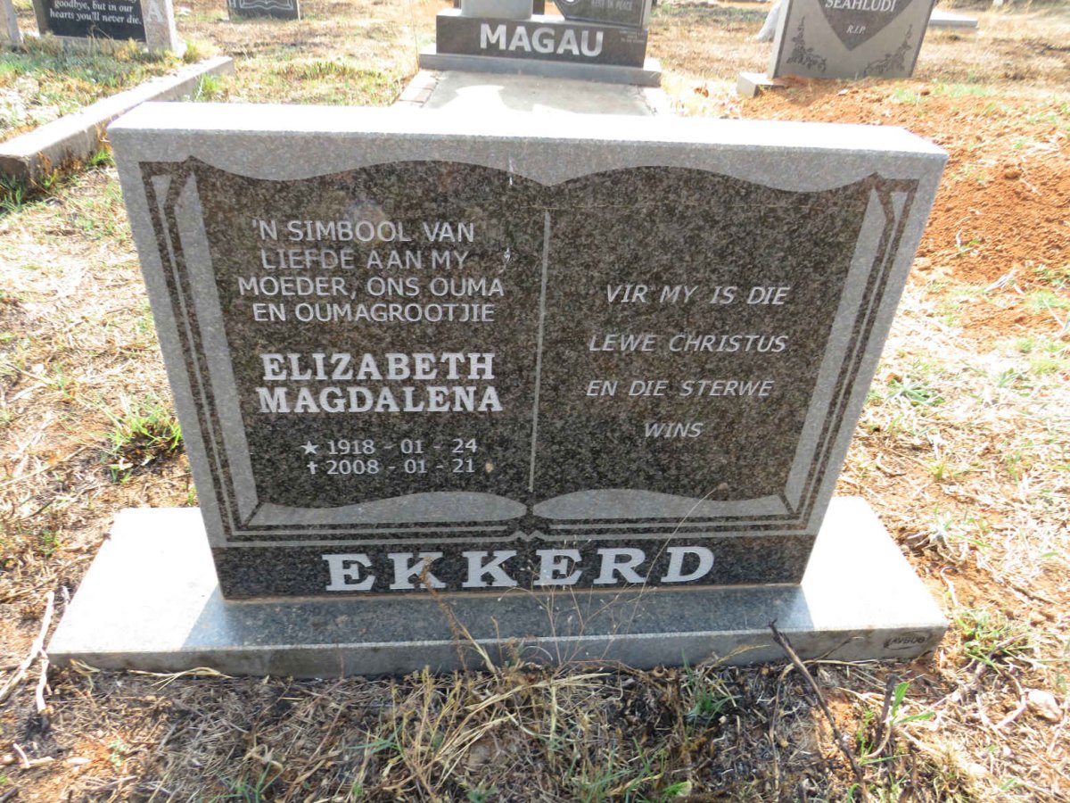 EKKERD Elizabeth Magdalena 1918-2008