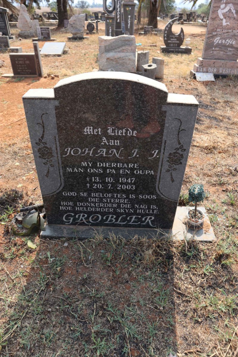 GROBLER Johan J.J. 1947-2003