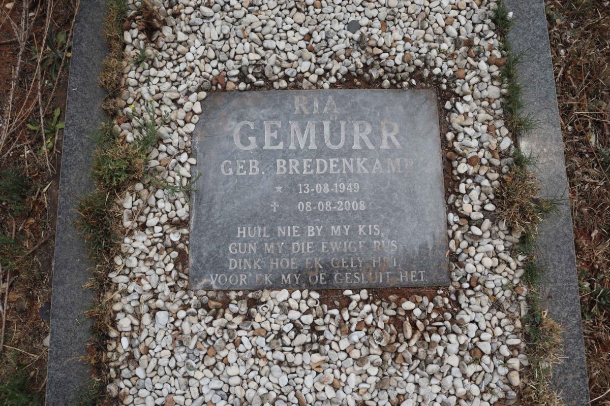 GEMURR Ria nee BREDENKAMP 1949-2008