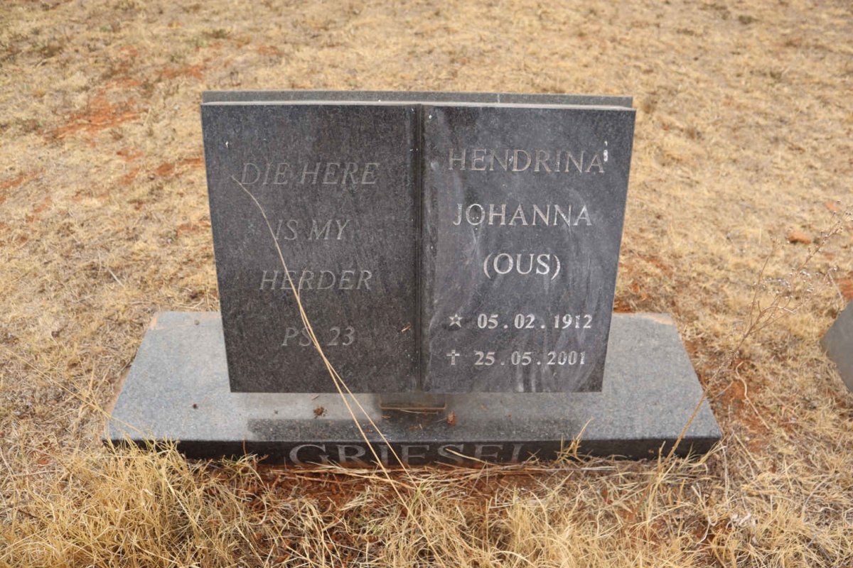 GRIESEL Hendrina Johanna 1912-2001