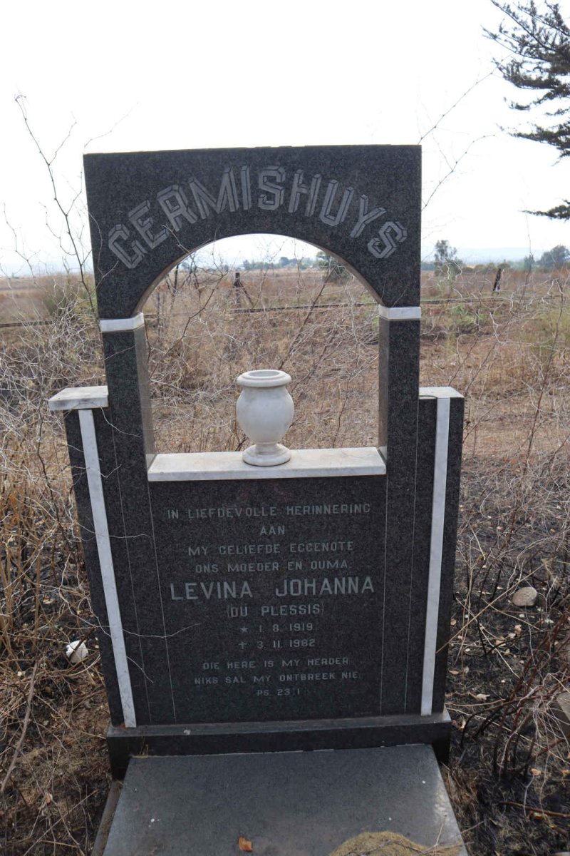 GERMISHUYS Levina Johanna nee DU PLESSIS 1919-1982