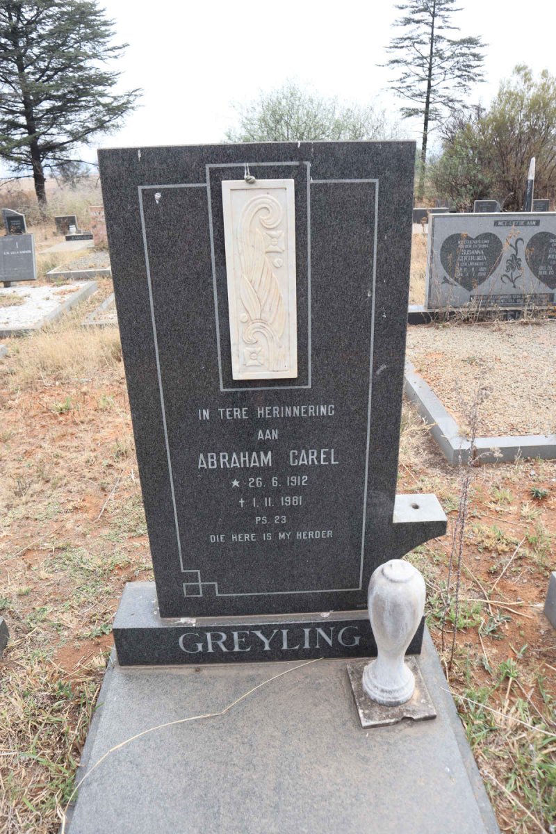 GREYLING Abraham Carel 1912-1981