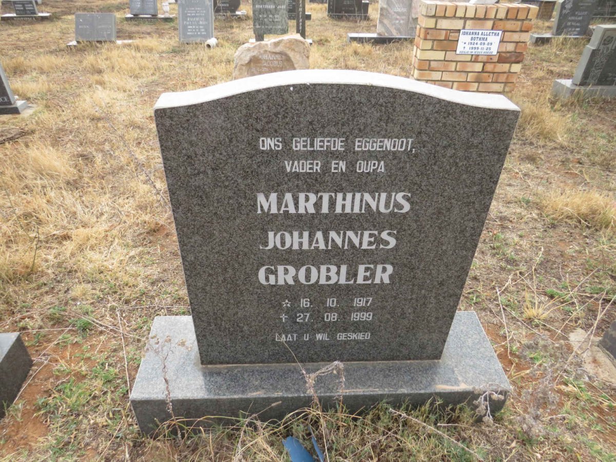 GROBLER Marthinus Johannes 1917-1999