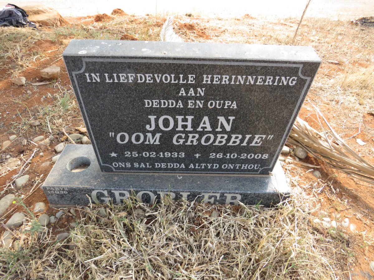 GROBLER Johan 1933-2008