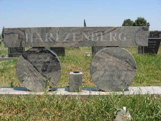 HARTZENBERG ? Jacobus Johannes &amp; Susanna Aletta Isabella